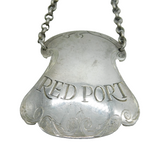 George III Sterling Silver 'Red Port' Decanter Label Antique c1800 London