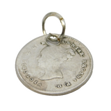 Queen Victoria Sterling Silver Maundy Two Pence Coin Charm Antique 1838