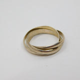 Sterling Silver Triple Band Wedding/Dress Ring Vintage c1970 Size M