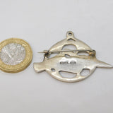 Sterling Silver Celtic Mythical Bird Brooch Pin Vintage 1959 Birmingham