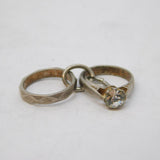 Sterling Silver Wedding & Engagement Ring Charm Pendant Vintage c1970