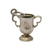 Sterling Silver FA Cup Football Charm Pendant Vintage c1970