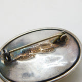 South African Studio Sterling Silver Lemon Jade Brooch Pin Vintage c1960s