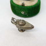 Sterling Silver Genie in the Lamp Opening Charm Pendant Vintage c1970