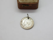 Sterling Silver Dutch Coin Charm Pendant Antique c1930 Art Deco