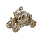 Sterling Silver Royal Carriage Charm Pendant Vintage c1970