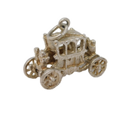 Sterling Silver Royal Carriage Charm Pendant Vintage c1970