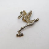 Sterling Silver Stork Carrying the Baby Charm Pendant Vintage c1970