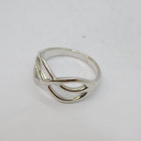 Sterling Silver Infinity Symbol Dress Band Ring Vintage c1990 Size M 1/2
