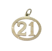 Sterling Silver 21st Birthday Round Pendant Vintage c1970