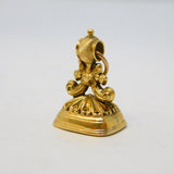 George III 15ct Yellow Gold White Hardstone 'JA' Monogram Fob Seal Antique