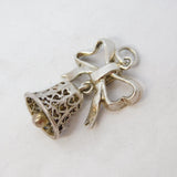 Sterling Silver Ringing Bell Charm Pendant Vintage c1970