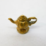 George III Gilt Metal Amethyst Set Miniature Teapot Fob Charm Antique c1820