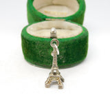 Sterling Silver Paris Eiffel Tower Charm Pendant Vintage c1970