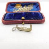 Sterling Silver Canoe Boat Charm Pendant Vintage c1970