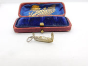 Sterling Silver Canoe Boat Charm Pendant Vintage c1970