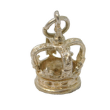 Sterling Silver Royal Crown Charm Pendant Vintage c1970