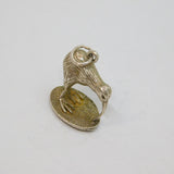 Sterling Silver Kiwi Bird New Zealand Souvenir Charm Pendant Vintage c1970s