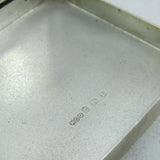 Sterling Silver, Enamel & Marcasite Mirror Compact Antique 1939 Birmingham