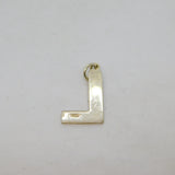Sterling Silver "L" Inital Charm Pendant Vintage c1970