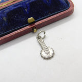 Sterling Silver Musical Banjo Charm Pendant Vintage c1970