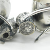 Silver Plated Wishbone, Chick & Egg, Egg Cup & Napkin Ring Set Antique c1920