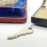Sterling Silver Little Key Charm Pendant Vintage c1970