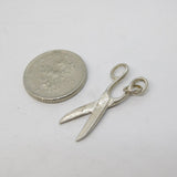 Sterling Silver Scissors Charm Pendant Vintage c1970