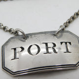 George III Sterling Silver Pierced Port Decanter Label Antique 1808 London