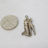 Sterling Silver Ballroom Dancing Charm Pendant Vintage c1970