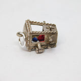Sterling Silver Sedan Chair With Figure & Opening Door Charm Vintage c1970