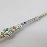 George V Sterling Silver & Enamel Coronation Teaspoon Antique 1910 Birmingham