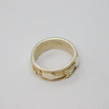 Sterling Silver Vine Design Dress Band Ring Vintage c1970 Size L 1/2