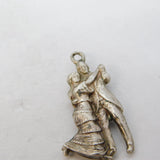 Sterling Silver Ballroom Dancing Charm Pendant Vintage c1970