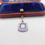 Sterling Silver & Enamel Brighton Crest Charm Pendant Vintage c1970