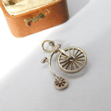 Sterling Silver Pennyfarthing Bicycle by Nuvo Charm Pendant Vintage c1970