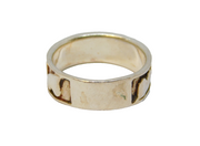 Sterling Silver Heart Pattern Identity Band Ring Vintage c1970 Size K
