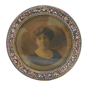 19th Century Italian Floral Micro Mosaic Picture Frame Antique c1880s