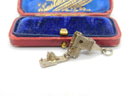 Sterling Silver Couple in the Church Wedding Charm Pendant Vintage c1970