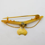 19th Century Australian 9ct Gold 'Ben Digo' Mining Rush Brooch Antique c1870s