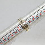 Sterling Silver Lord Of The Rings Style Script Band Ring Modern c2000 Size T