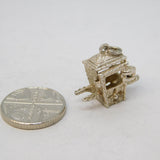 Sterling Silver Sedan Chair Charm Pendant Vintage c1970