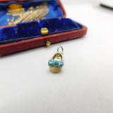 Sterling Silver Slipper With Bow Charm Pendant Vintage c1970