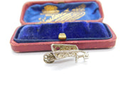 Sterling Silver Ornate Wheelbarrow Charm Pendant Vintage c1970