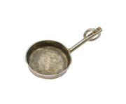 Sterling Silver Frying Pan Charm Pendant Vintage c1970