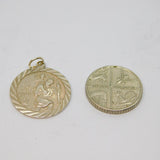 Sterling Silver St Christopher Travel Charm Pendant Vintage c1970