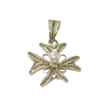 Sterling Silver Filigree Maltese Cross Charm Pendant Vintage c1970