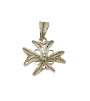 Sterling Silver Filigree Maltese Cross Charm Pendant Vintage c1970