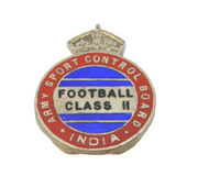 Sterling Silver Enamel Indian Army Sport Control Board Badge Antique 1919