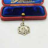White Metal St Catherines Lowton School Charm Pendant Vintage c1970